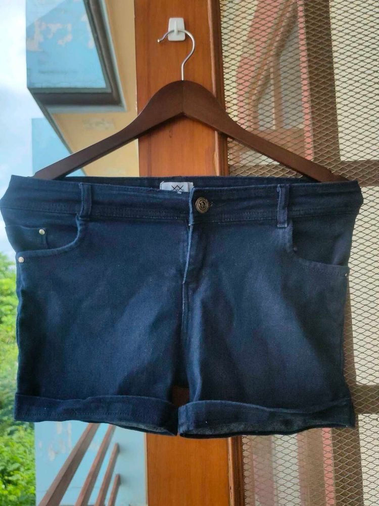 Low Rise Denim Shorts