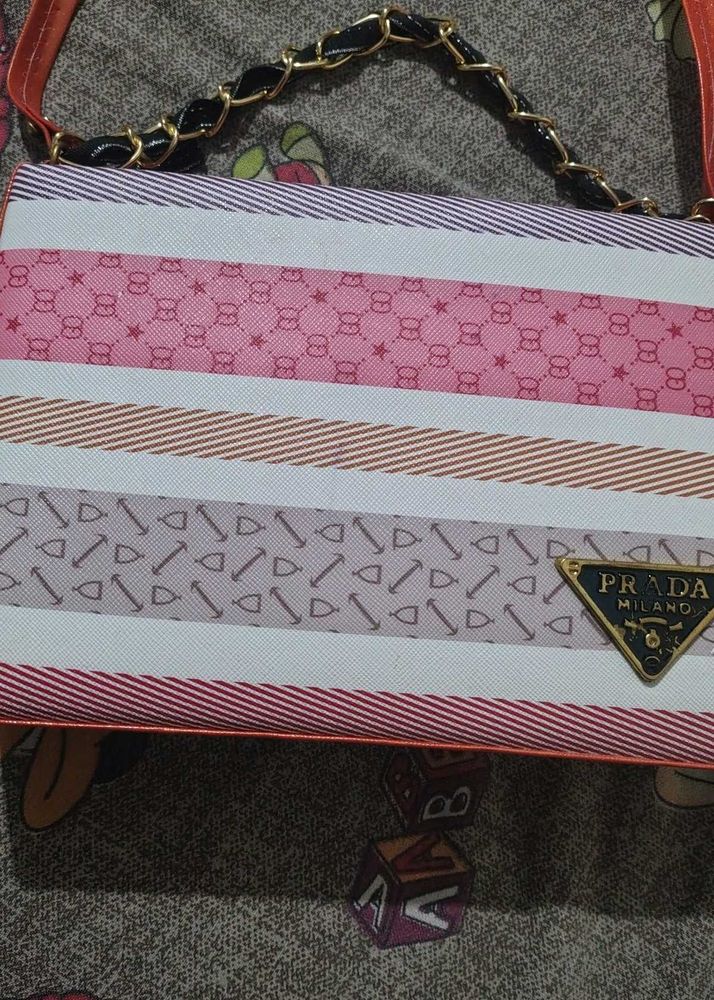 Stylish Striped Handbag