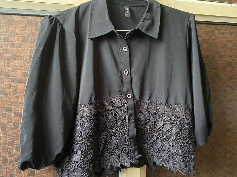 Elegant Black Lace Top