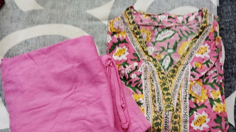 Stand Collar Style Kurta With Salwar