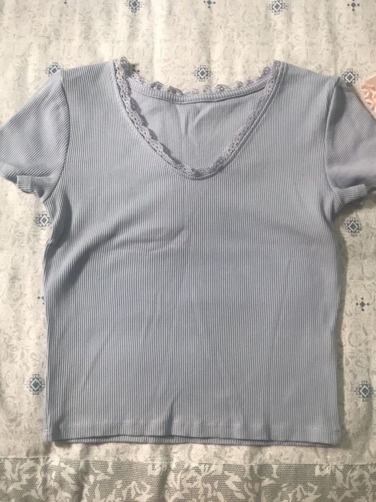 Cute Lace Trim Top