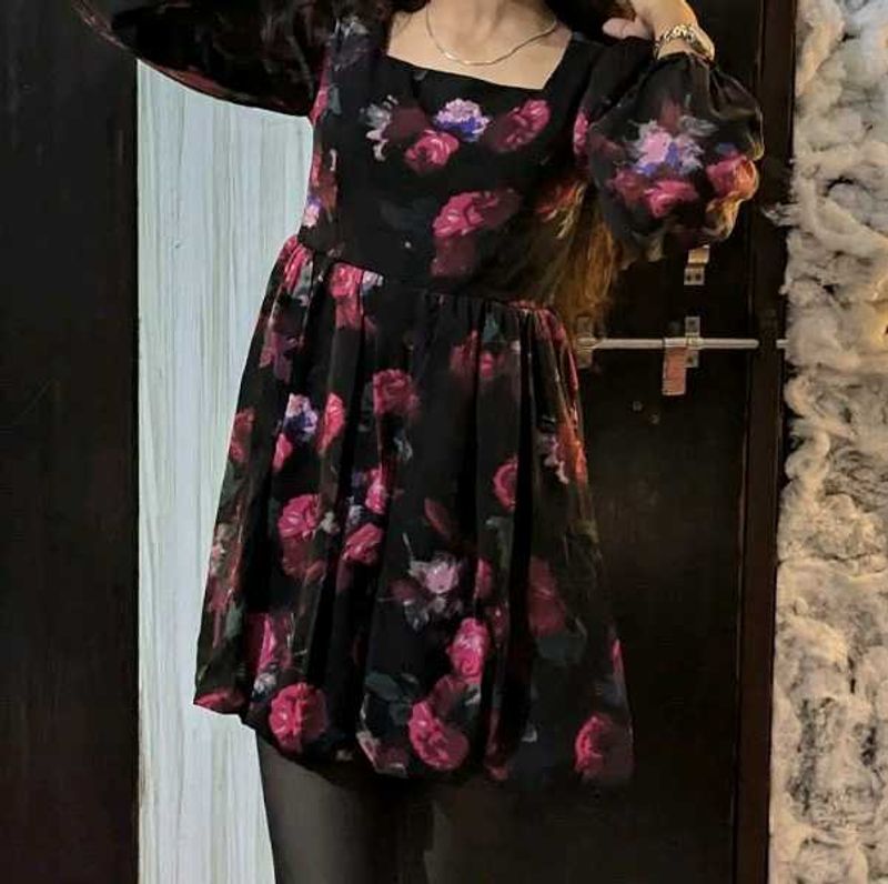 Floral Print Mini Dress