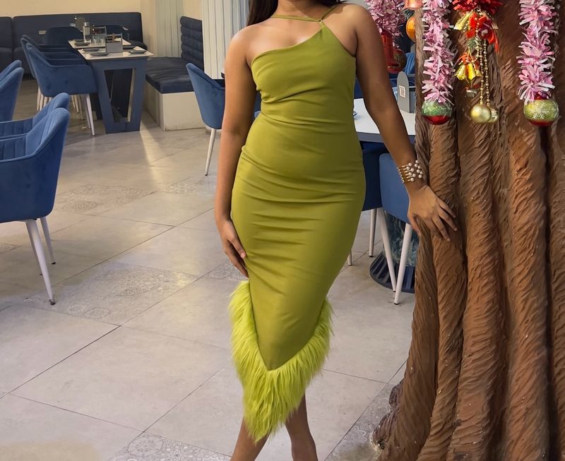 Green Fur Dress 💚