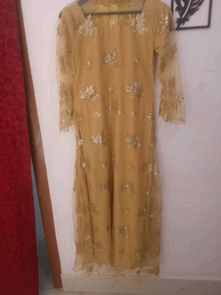 Gold Embellished Ethnic Gown