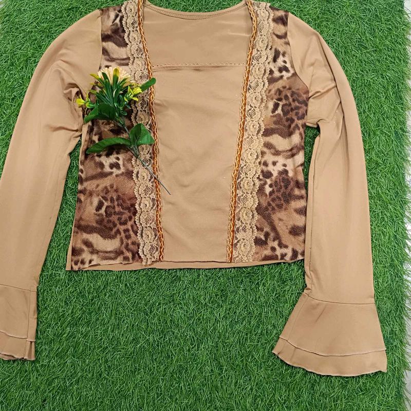 Vintage Animal Print Top