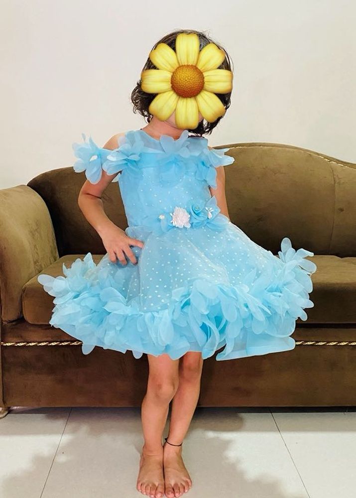 Cute Blue Party Dress For Girls