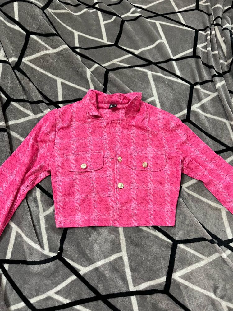 Pink Houndstooth Jacket