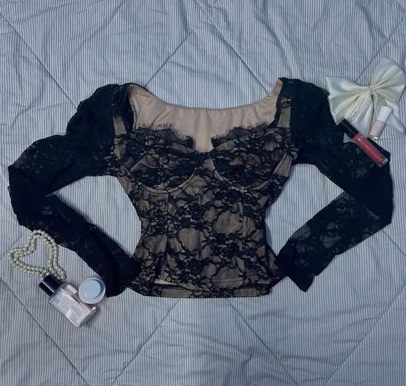 fitted bustier top