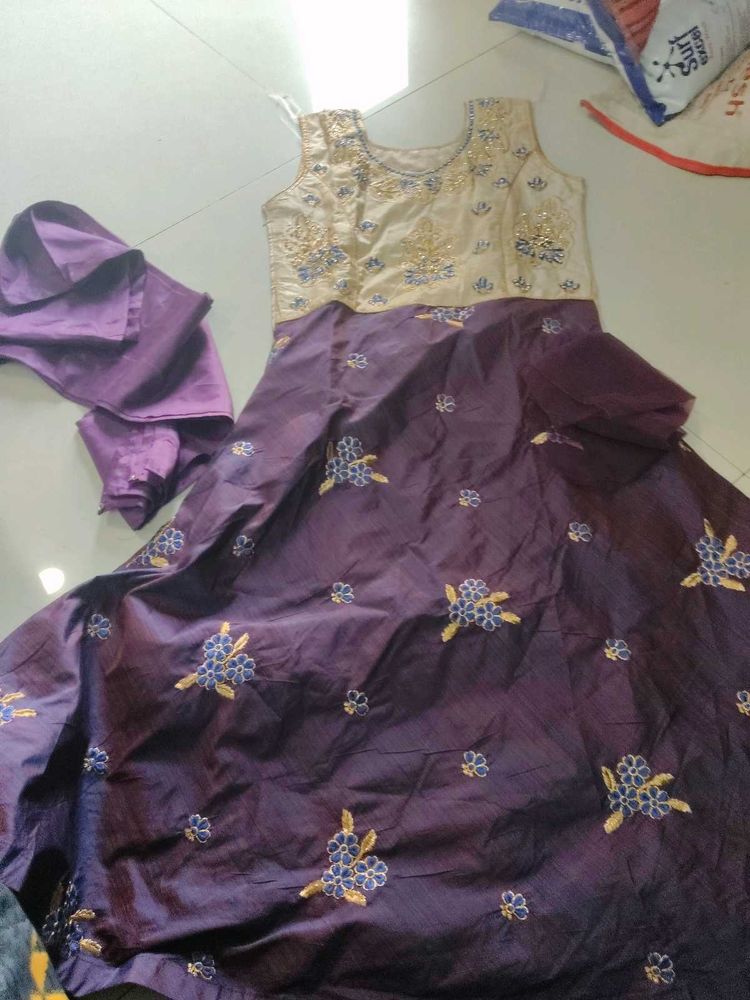 Elegant Embroidered Ethnic Gown