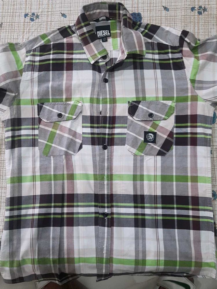 Diesel Plaid Button-Down Shirt