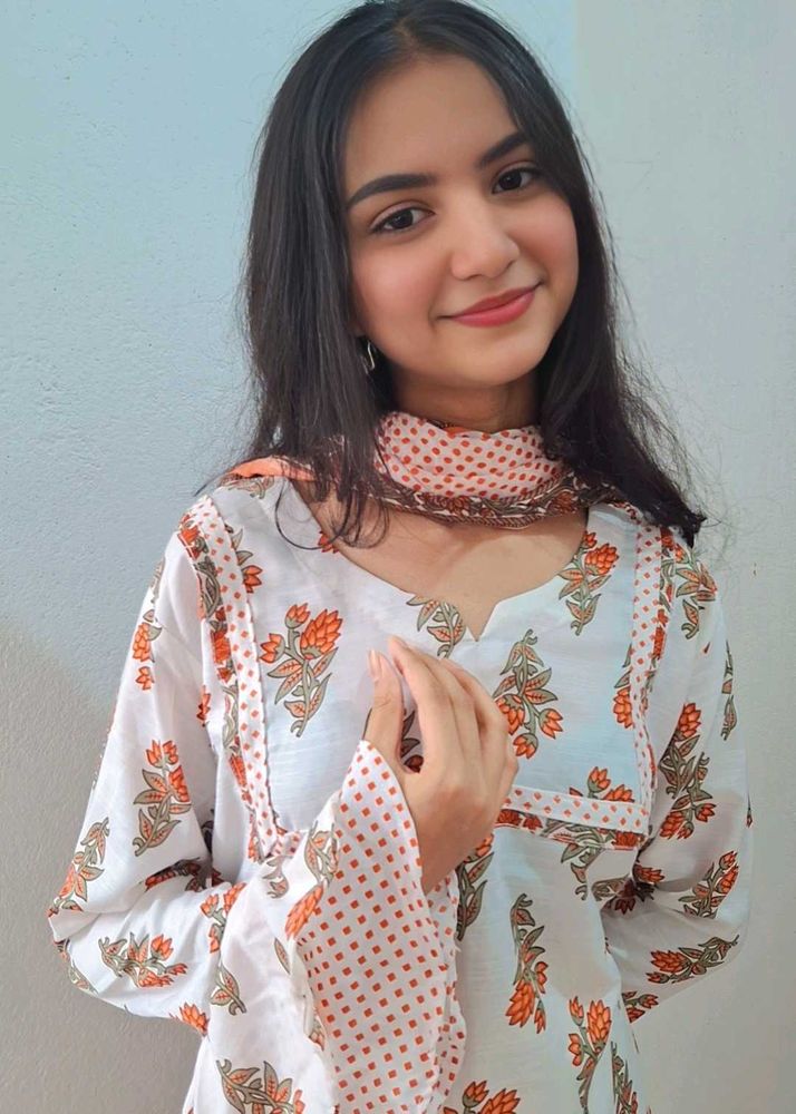 (Size~L)Cotton kurta set🌻