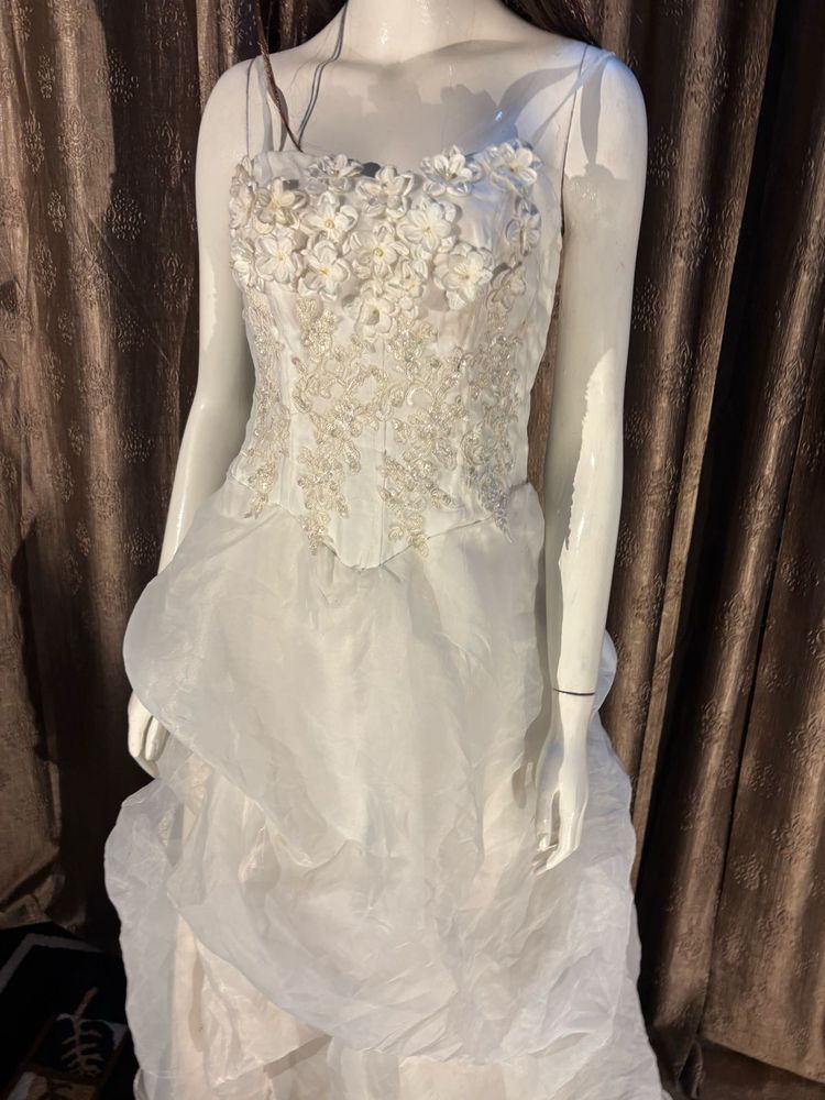 Elegant White Wedding Gown