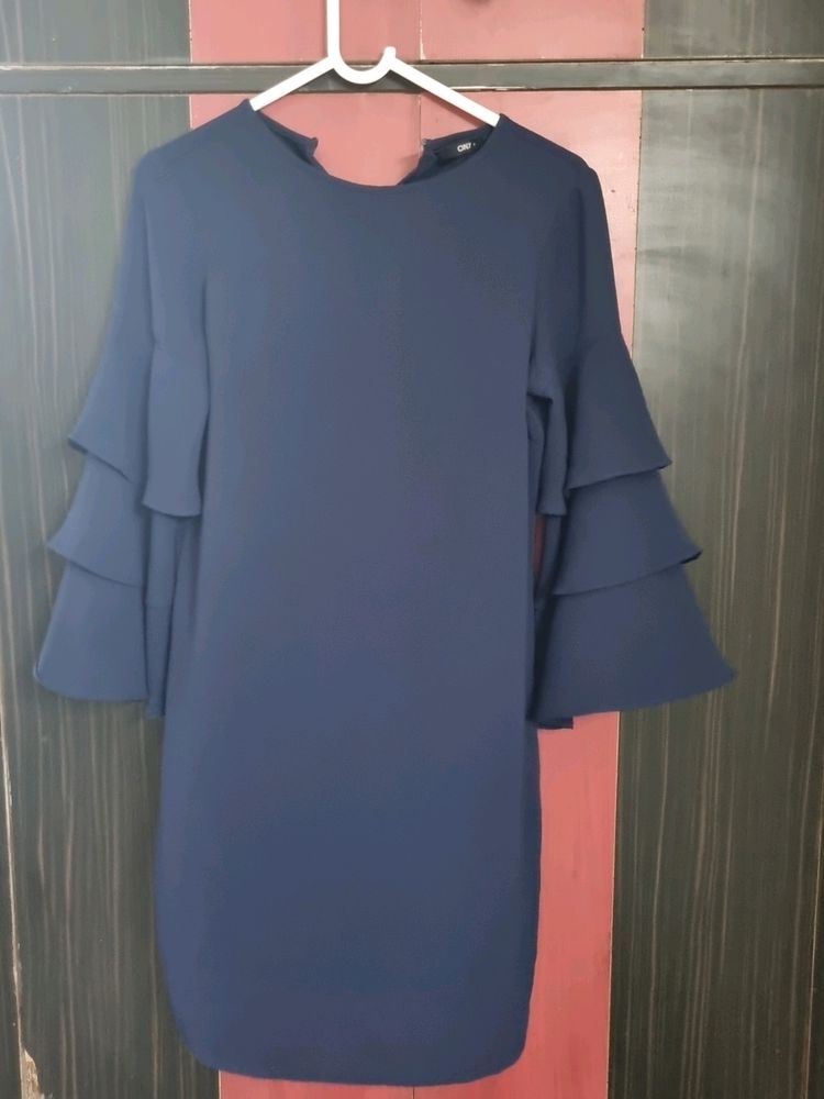 Only Flare Sleeves Dress (Navy Blue)