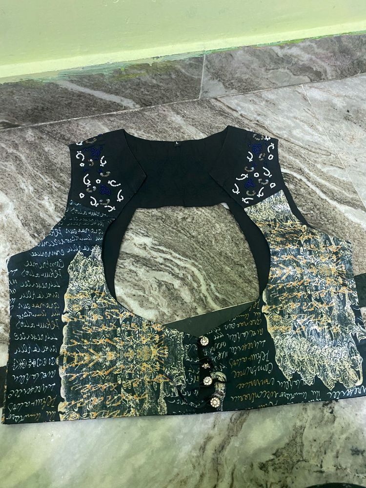 Stylish Embellished Blouse With Freebies