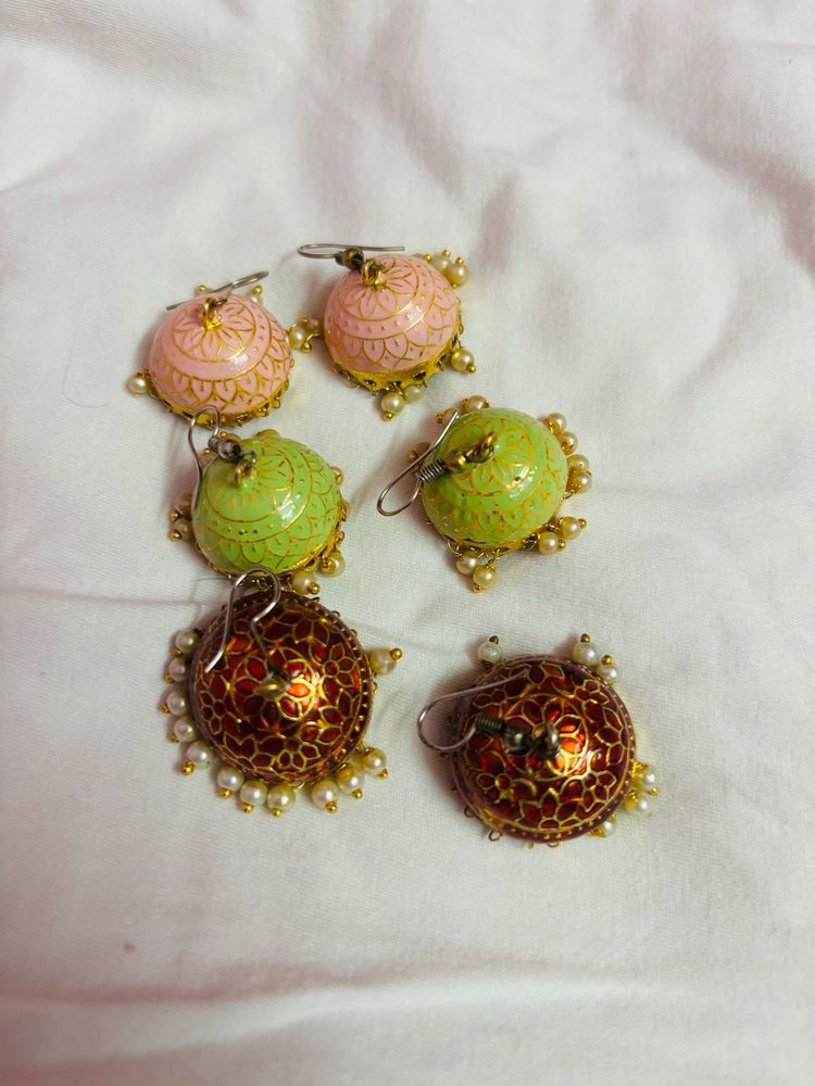 meenakari jhumka