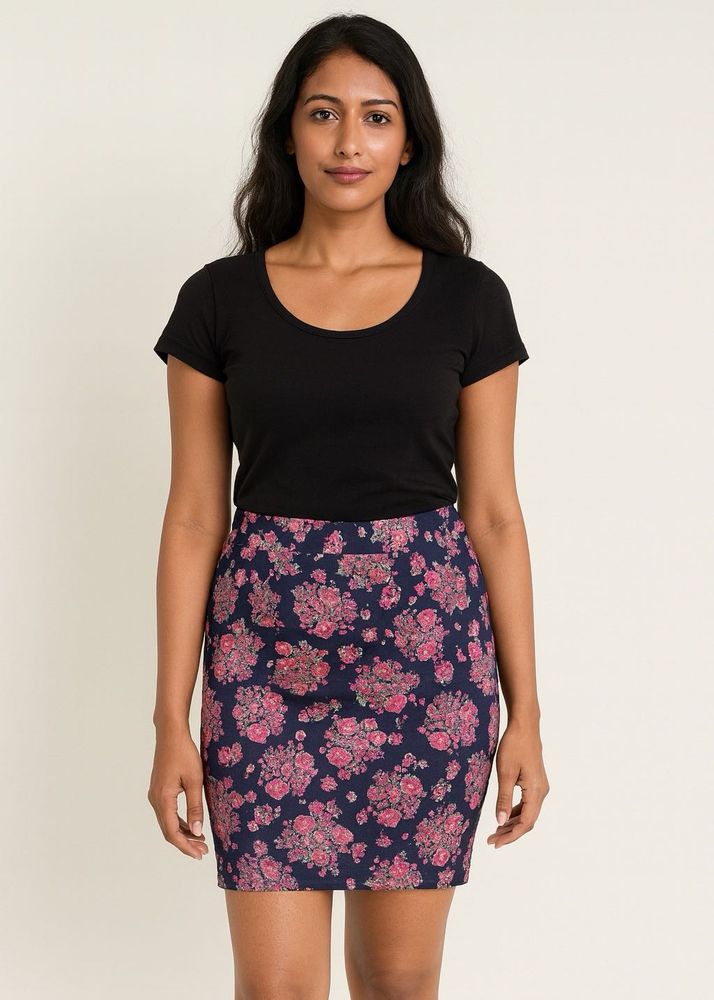 Floral Print Skirt