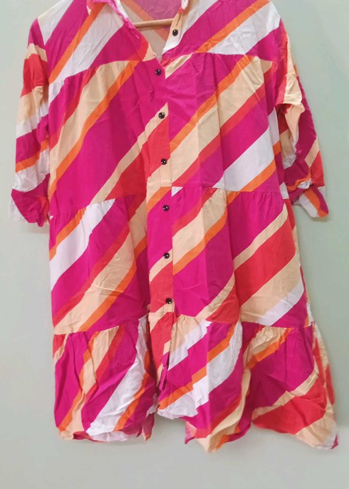 Striped Tiered Dress