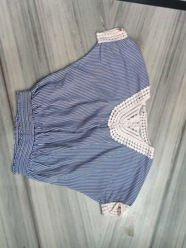 Striped Crochet Top