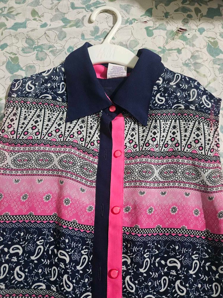 Vintage Style Floral Print Top