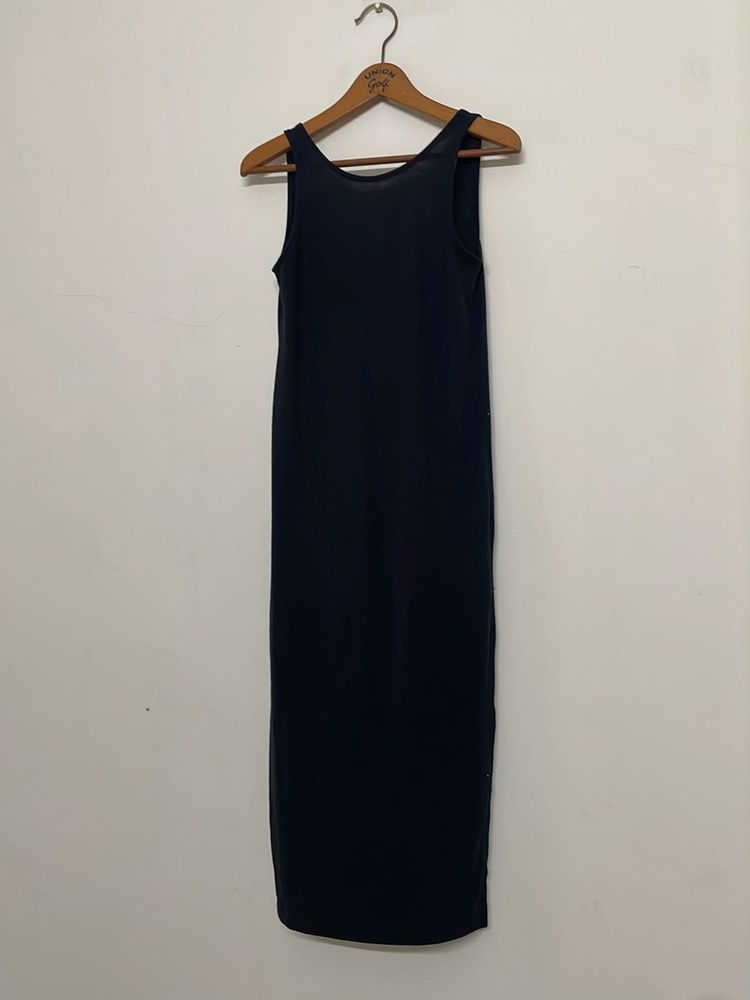Back open Bodycon Slit Dress