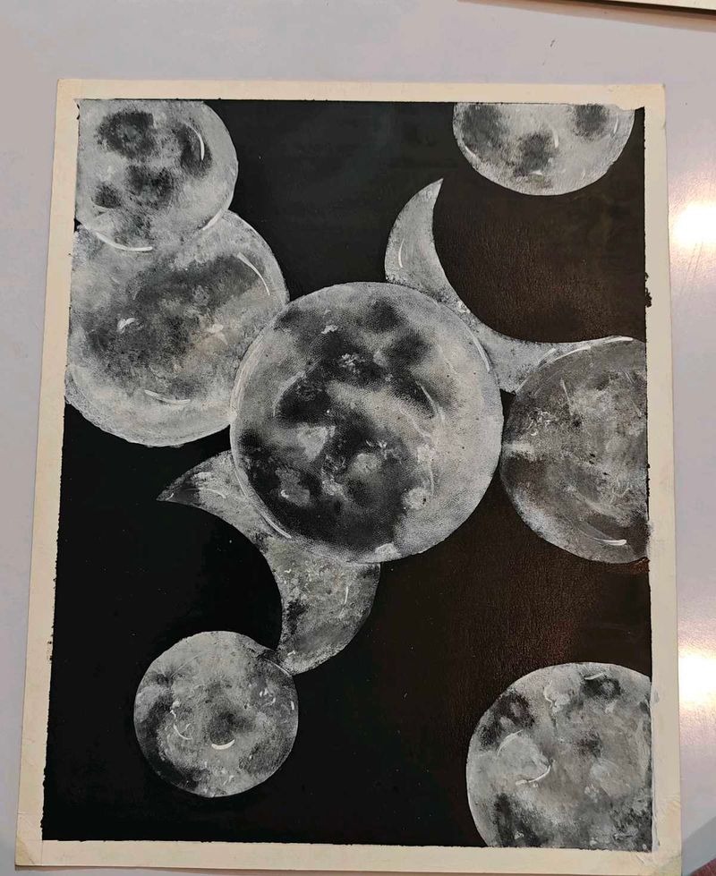 Lunar Phases Painting