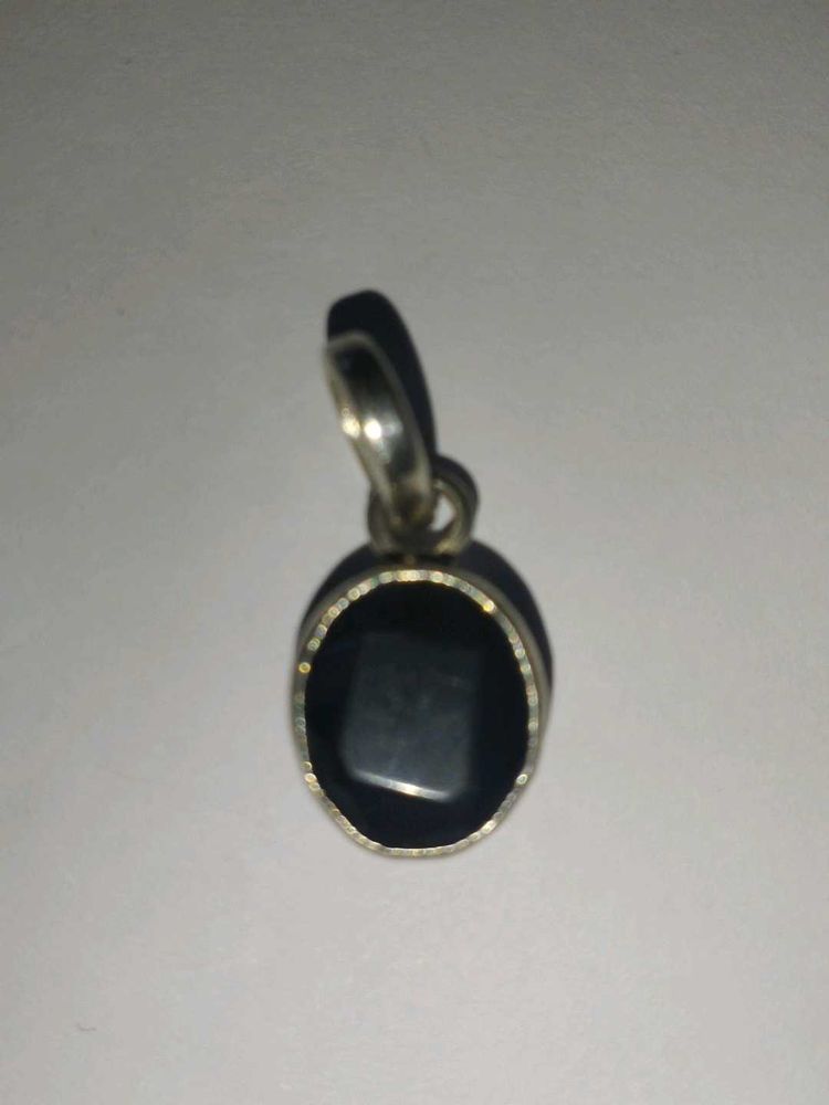 Black onyx Pendant Pure Silver
