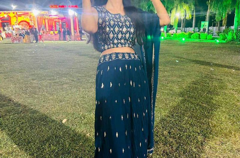 Navy Blue Lehenga