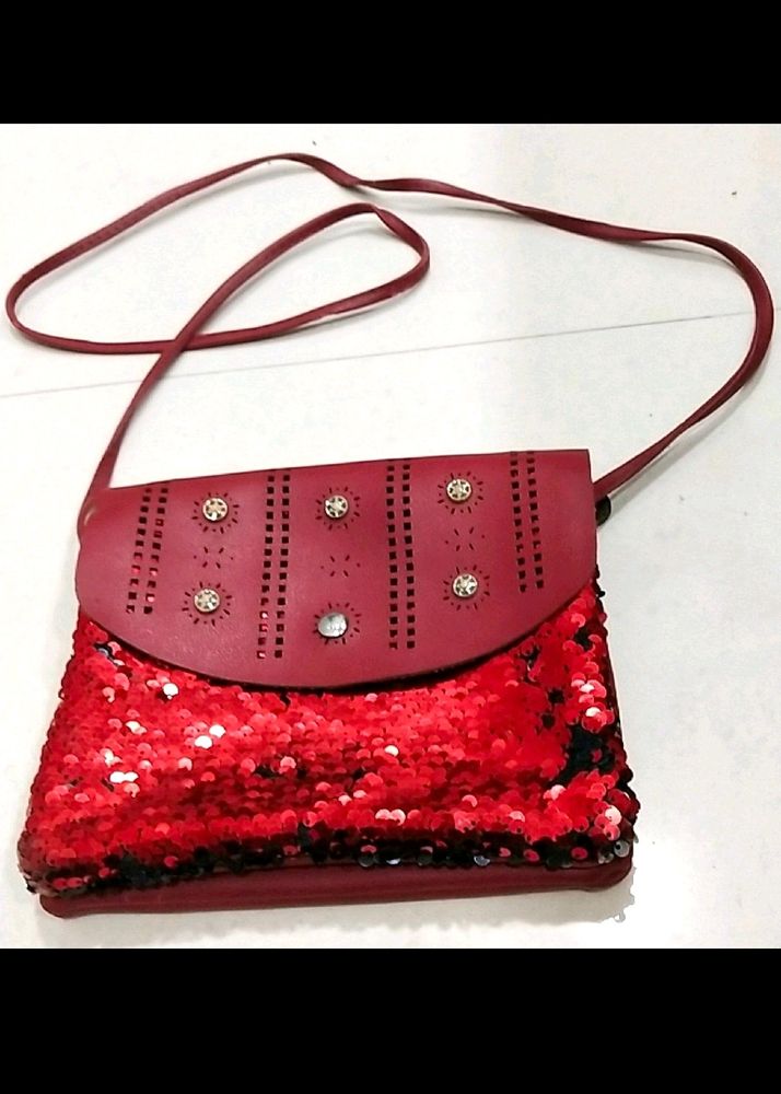 Red Sequence Sling Bag Purse 👛