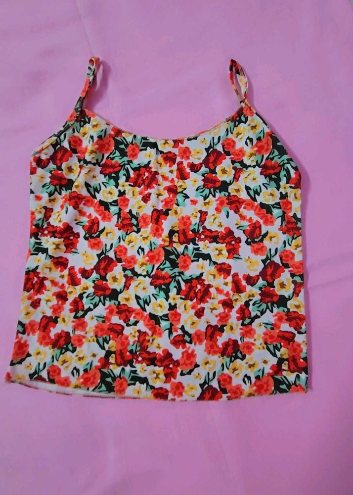 Floral printed crop top