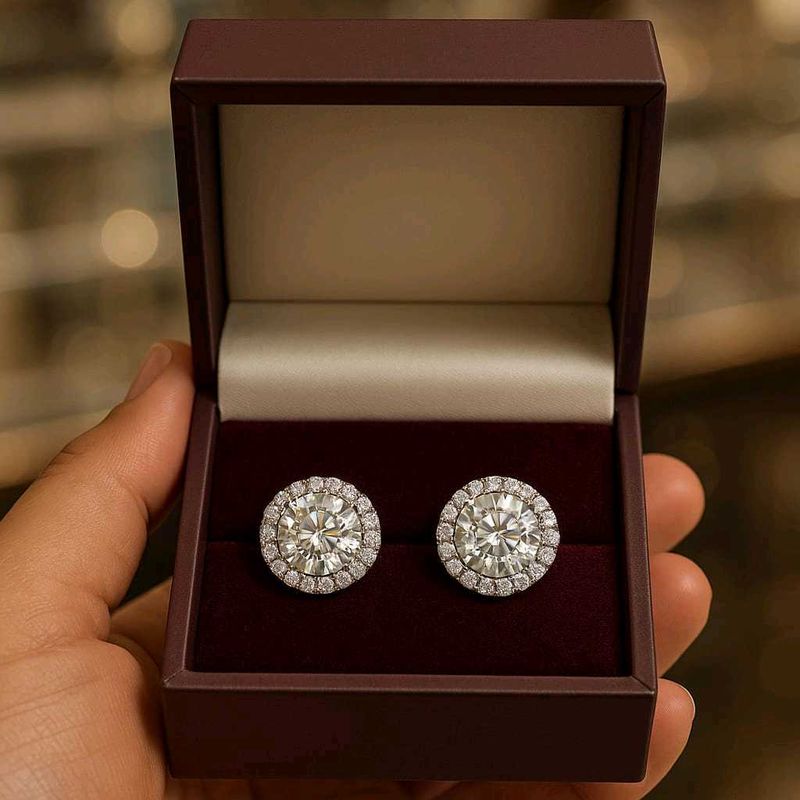 pure silver Stud Earrings
