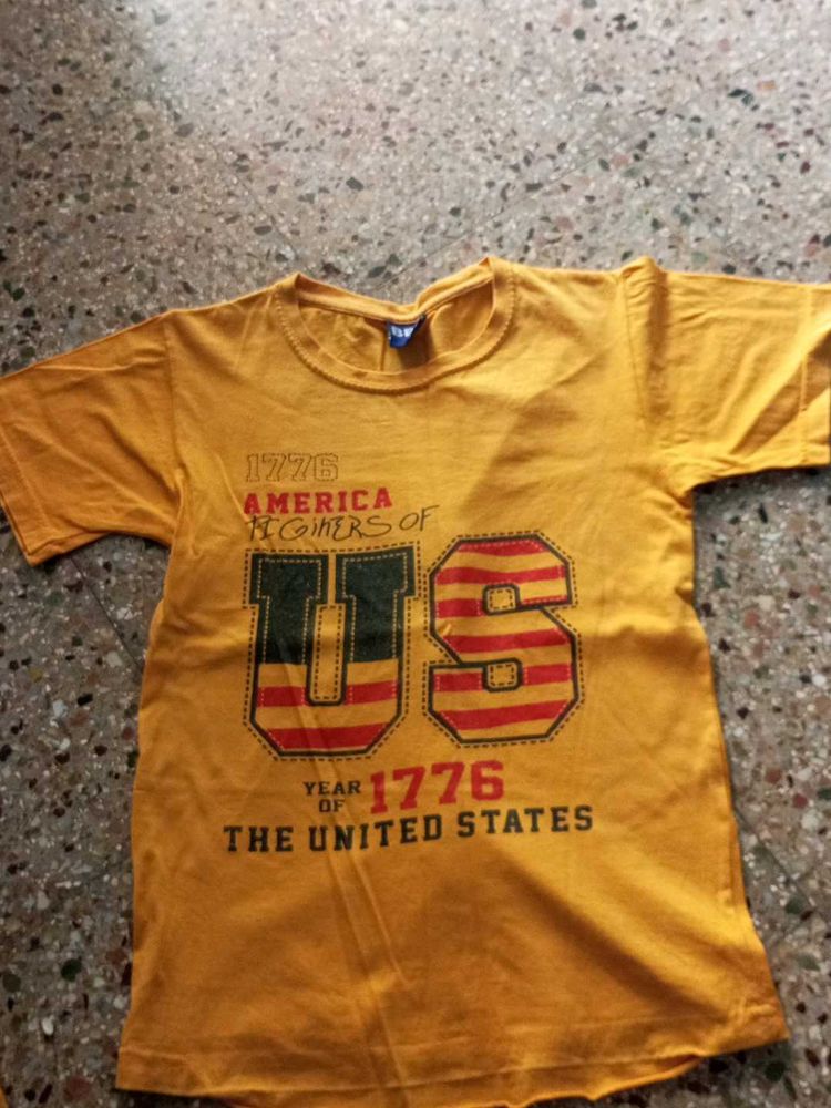 Cotton Yellow Us T-shirt