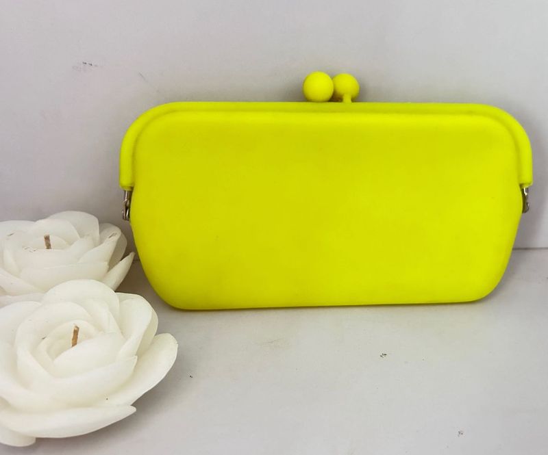 Neon Yellow Coin Purse