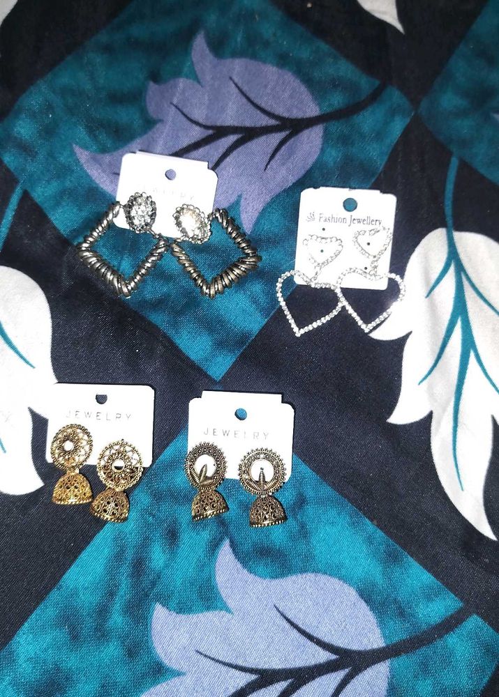 Earring set: 4 Stylish Pairs