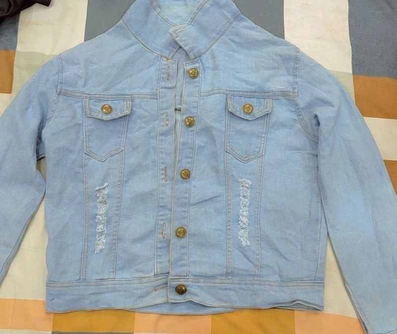 Stylish Blue Denim Jacket Full Sleeves