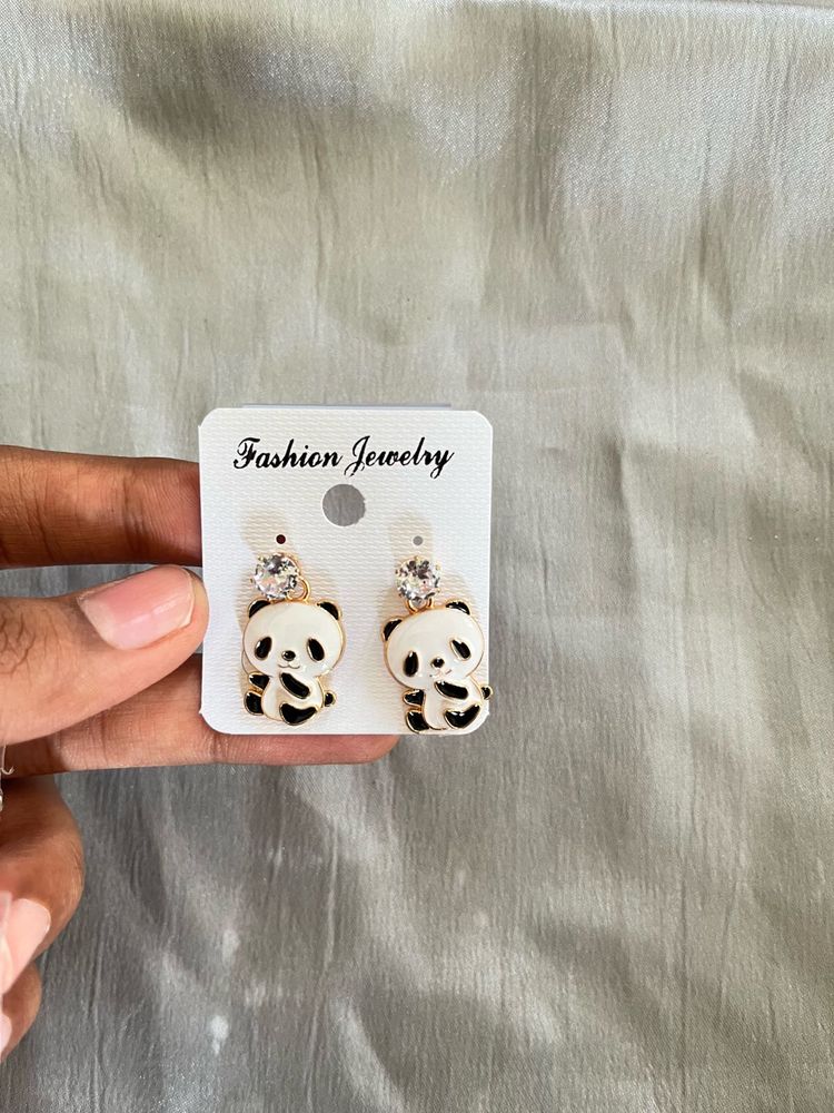4 Panda Earrings