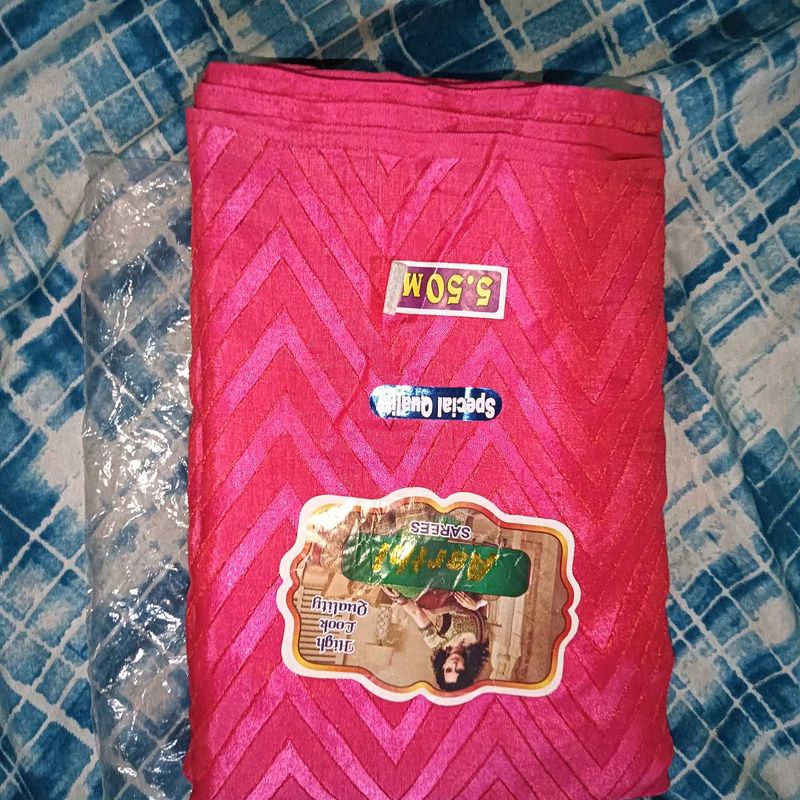 Pink Patterned Saree