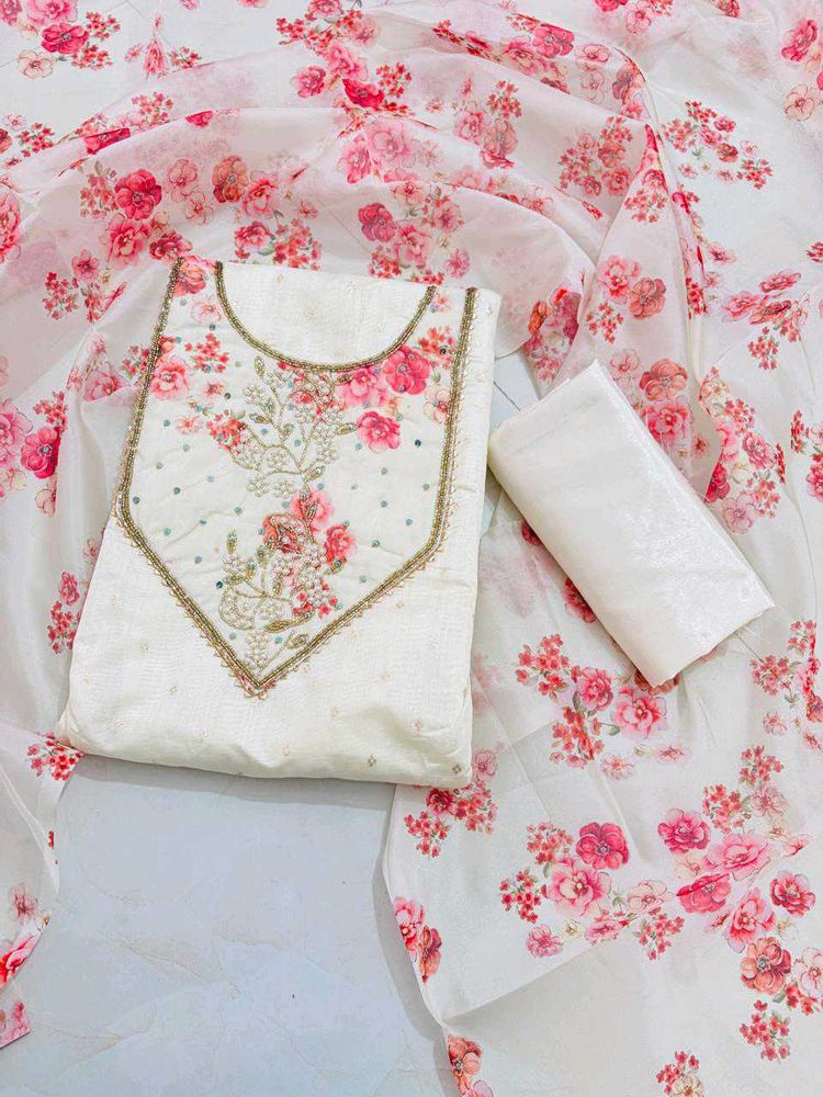 Floral Print Salwar Suit Material