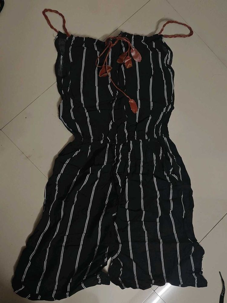 Striped Black Jumpsuit