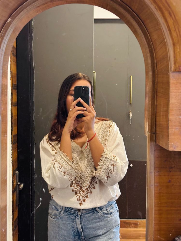 Embroidered Tunic Top