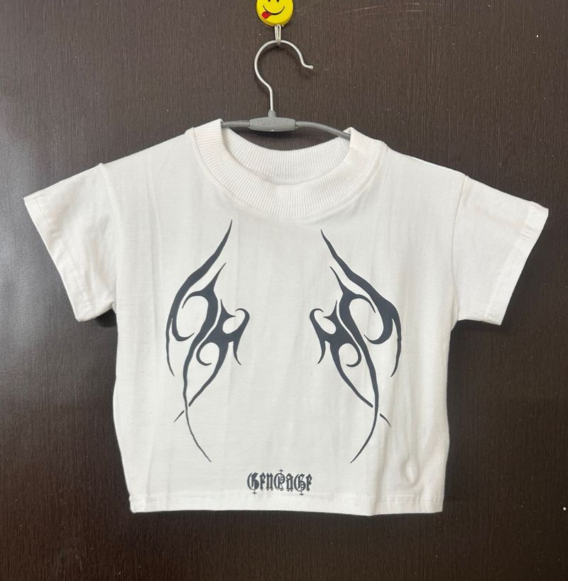 Geneage White Crop Top