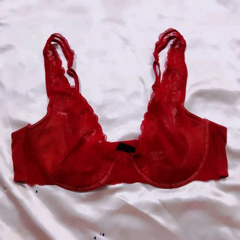 Red Lace Bra