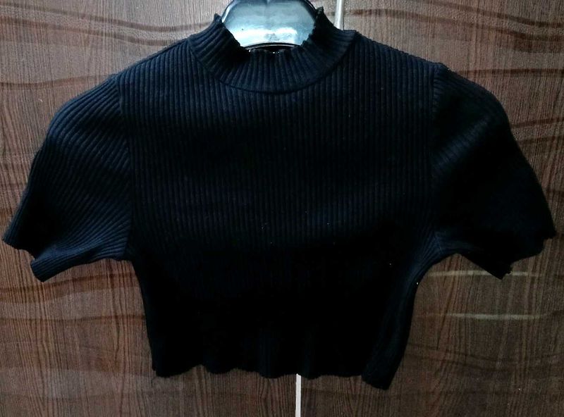 Black Woolen Top