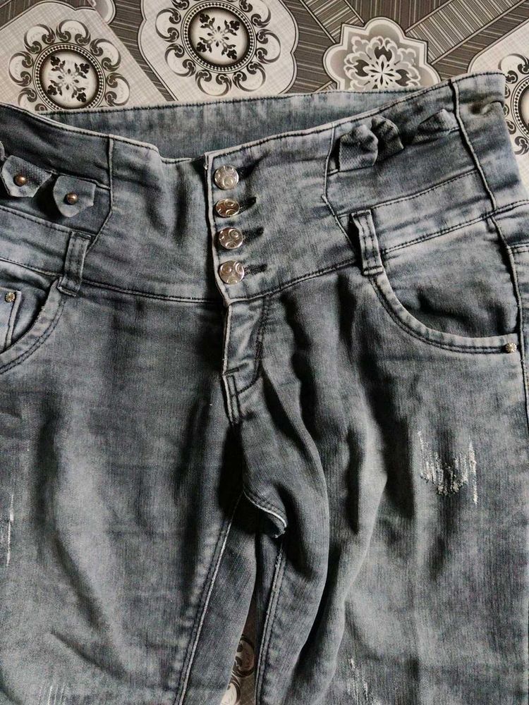 High Waisted Denim Jeans