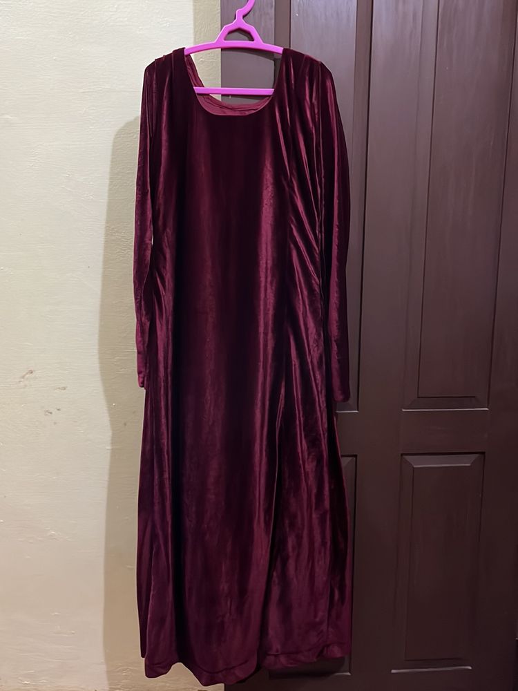 Women Velvet Long Top