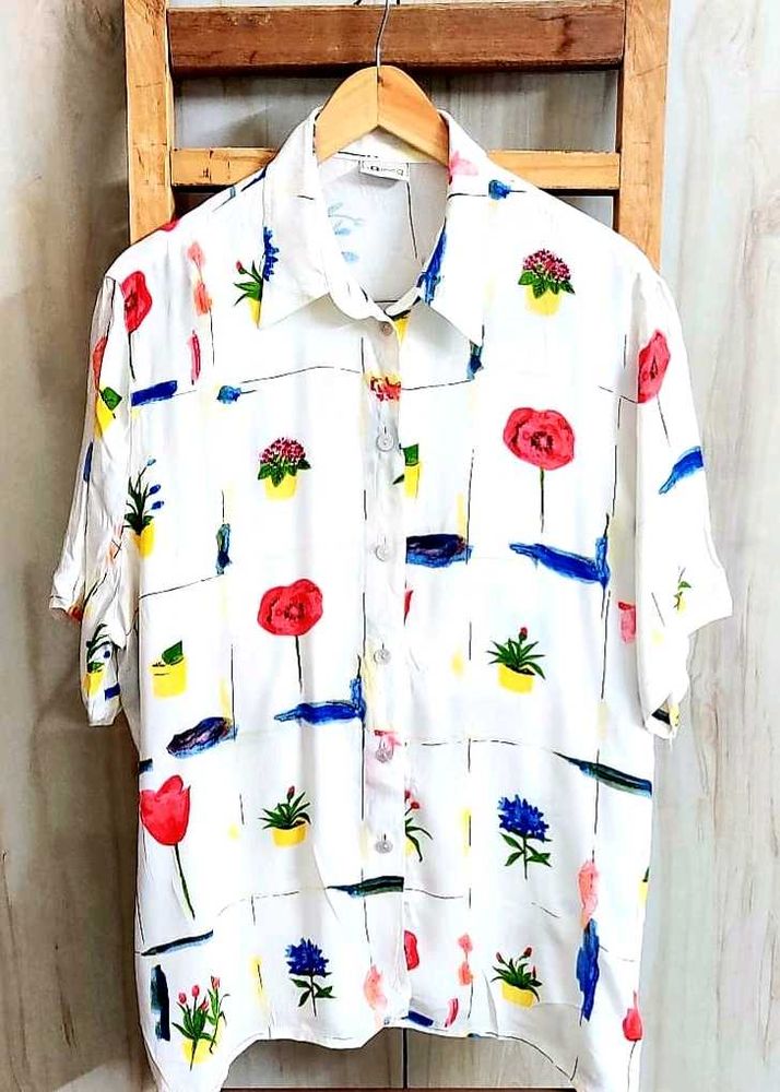 Abstract Print Shirt Size-42-44