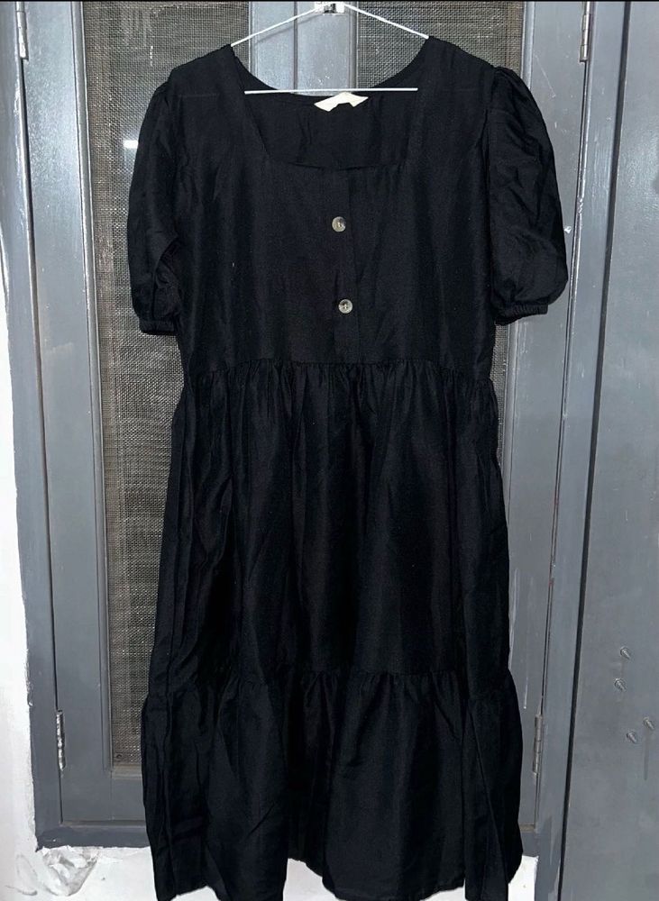 Cute Black Solid Frock ❤️
