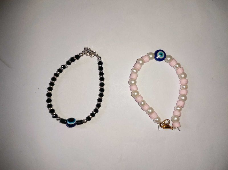 Evil Eye Beaded Bracelet Set + 2 nose rings free