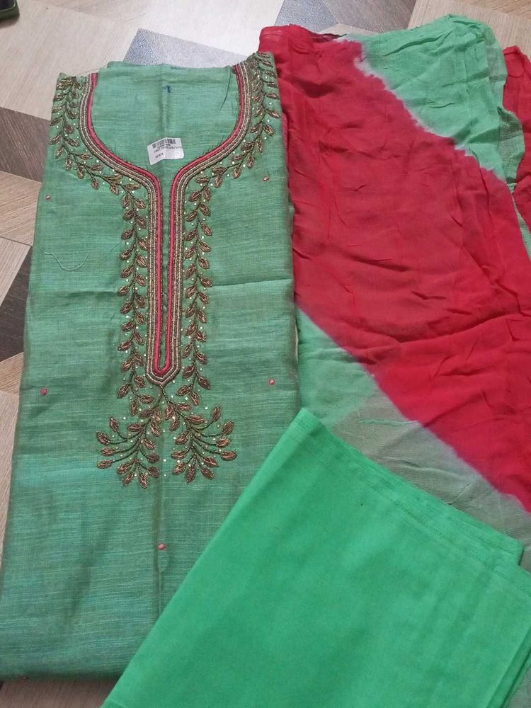 Unstitched Party Wear Suit