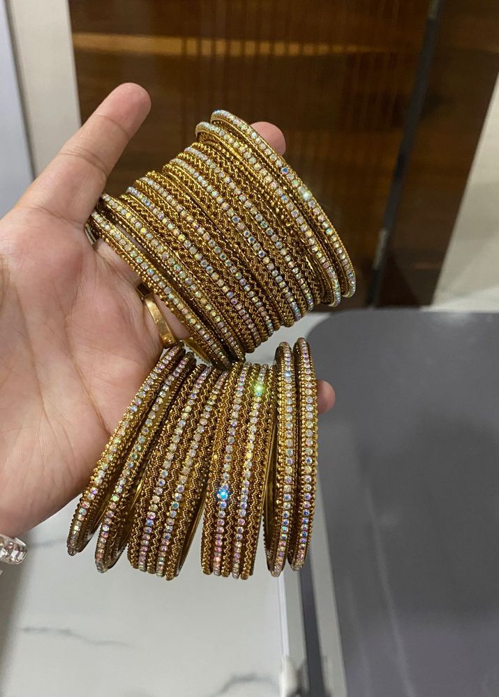 Set of golden bangles