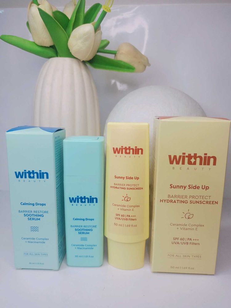 Set Of 2 Serum Drops And Sunscreen